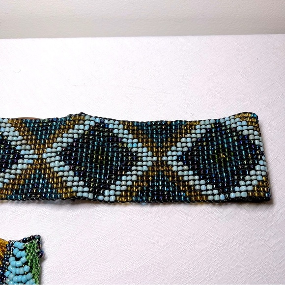 INDONESIA handmade Beaded Stretch Belt and Bracelet Set. Amazing bead work! - Picture 11 of 12